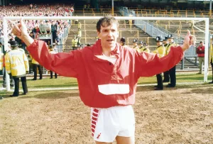 Middlesbrough goalkeeper Ian Ironside seen here before the start of the final match of Middlesbrough goalkeeper Ian Ironside seen here before the start of the final match of