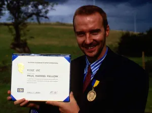Midge Ure with Rotary Club award August 1986 Midge Ure with Rotary Club award August 1986