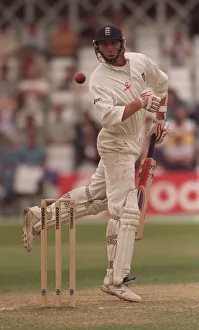 Mike Atherton moves out of the way July 1998 from a short pitched delivery Mike Atherton moves out of the way July 1998 from a short pitched delivery