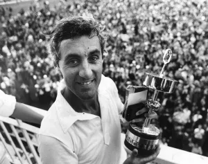 Mike Brearley with the Gillette Cup after Middlesex beat Surrey at Lords Mike Brearley with the Gillette Cup after Middlesex beat Surrey at Lords