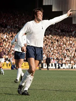Mike England of Tottenham Hotspur in action August 1970 Mike England of Tottenham Hotspur in action August 1970