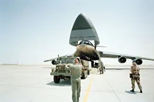 US Military Airlift Command, Operation Desert Shield, American forces at Dhahran Airbase US Military Airlift Command, Operation Desert Shield, American forces at Dhahran Airbase