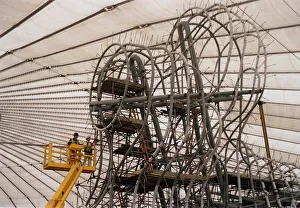MILLENNIUM DOME CONSTRUCTION WORK, JUNE 1999 THERE WAS A PRESS CONFERENCE IN THE MILLENNIUM DOME CONSTRUCTION WORK, JUNE 1999 THERE WAS A PRESS CONFERENCE IN THE