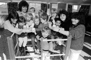 Milnsbridge playgroup celebrate their first anniversary with the purchase of a new Milnsbridge playgroup celebrate their first anniversary with the purchase of a new