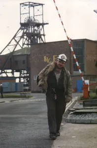 A miner walks home from Ellington Colliery in February 1994 A miner walks home from Ellington Colliery in February 1994