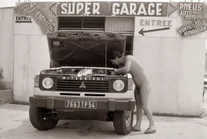 00007 Prints: Naturist Nudist Village Print - July 1987 Black and White Photo