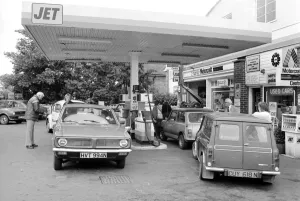 00007 Prints: Petrol Station Forecourt Print, July 1982