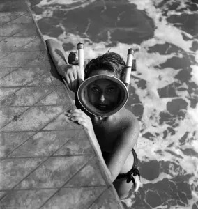 00010 Prints: Nadia Gray Print: A 1952 Photo of Actress at Venice