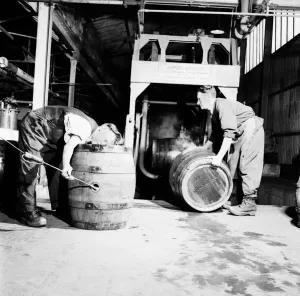 00010 Prints: A Print of a Barrel Inspector at Work