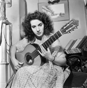 00014 Prints: Print of Madam Ida Presti, a classic guitarist