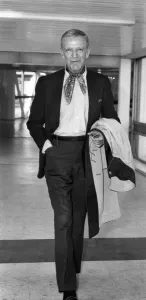 00024 Prints: Fred Astaire at London's Heathrow Airport Print, July 1975