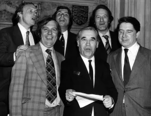 00028 Prints: Black and white print of William Molloy MP in 1975