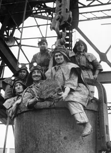 00030 Prints: Miners Cheer a Lump of Coal Print, January 1950