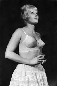Print of Woman in Bra and Skirt, January 1962