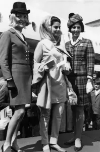 00031 Prints: Fashion 1960s Print: A Young Hostess in Beige Uniform