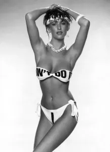Frankies T-shirt transformed into a bandeau bikini