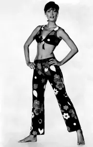 Vintage Beach Style Prints: Mix-and-match beach separates from Jersea of Sweden. The midi top knots at the front