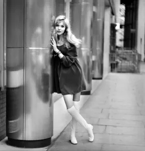 00032 Prints: Maddy Smith Print - Black Dress and White Boots, November 1969
