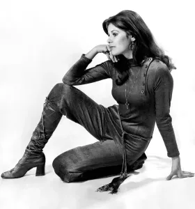 00038 Prints: Yvonne Francis in Purple Velvet Knickerbockers Print