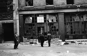 00038 Prints: Windows at the Daily Mirror building Print, August 1944