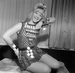 1968 Print: Actress in Pop Watch Dress