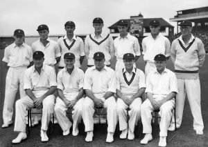 00040 Prints: Print of the South African Cricket Team at Old Trafford in 1951