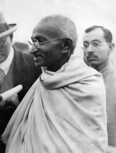 00042 Prints: Mahatma Gandhi Print - A 1932 Photograph of the Indian Leader in Britain