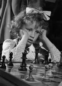 00043 Prints: 1950 British Girls Chess Championships Print