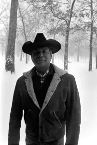 00043 Prints: Native American Echohawk in Snowy Hyde Park Print