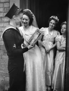 00043 Prints: World War II Print: Sailor Fred Gornam's Wedding Day