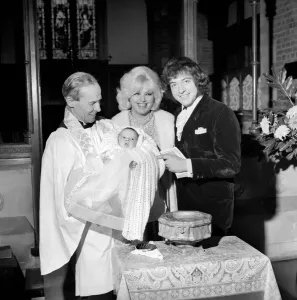 00044 Prints: Diana Dors and Alan Lake at Son's Christening Print