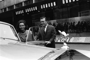 00047 Prints: Matt Monro Print - Mar 1966 with Wife and Rolls Royce