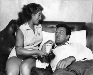 00048 Prints: Print of Boxer Brian London with his wife Veronica, March 1970