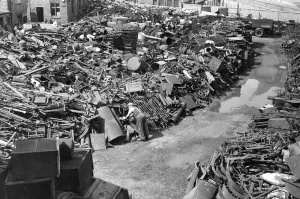00049 Prints: Scrapped Wigan Pier: 400 Tons of Metal, August 1951 Print