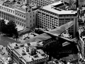 00050 Prints: The Last RAF Lancaster Over Admiralty Arch Print