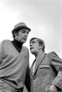 00050 Prints: Norman Wisdom at Golf Course Print, January 1975