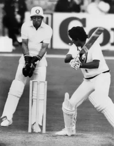 00050 Prints: Kapil Dev Caught Behind at Old Trafford Print 27th June 1982