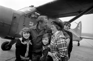 00051 Prints: Print of a Beaver aircraft returning to its home base, February 1975