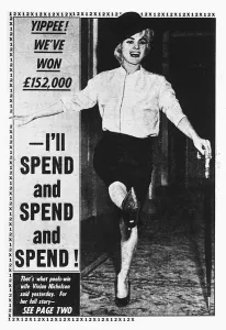 00055 Prints: Viv Nicholson Print, 1961 Pools Winner