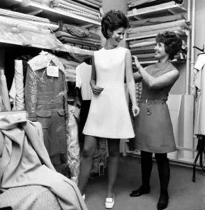 Maureen Baker in Her London Fashion Print, October 1969