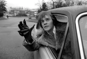 00056 Prints: Freddie Starr in Car, March 1975 Print