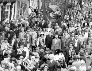 Durham Miners Gala Print - Seaham Colliery Banner Parade