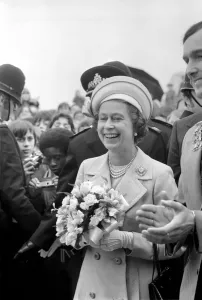 00059 Prints: Queen Elizabeth II at Pepys Estate, Deptford Print June 1977