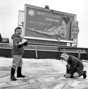 00061 Prints: Two Youngsters in Snow Print, December 1970 (00061)