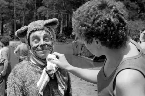 00062 Prints: A Print of Melvyn Hayes in Costume at Hawley Lake, Farnborough