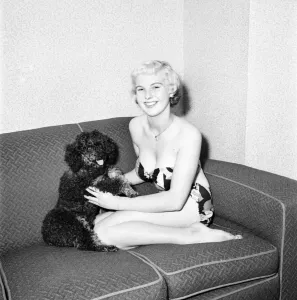 00062 Prints: Pat Bolton with Poodle Print, 1964