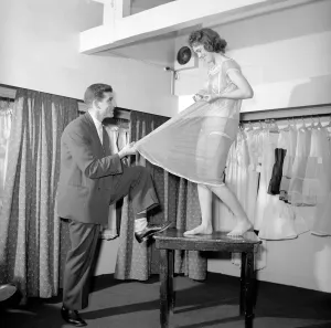 00063 Prints: Keystone Knitting Mills Print: Strength Testing 1956