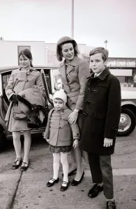 00063 Prints: Princess Grace meets Children at Heathrow Airport Print 1969