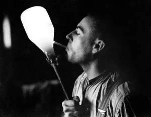 00064 Prints: Glass Worker with Fag, February 1941 Print