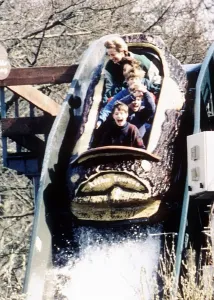 00065 Prints: Print of Princess Diana on Alton Towers log flume ride